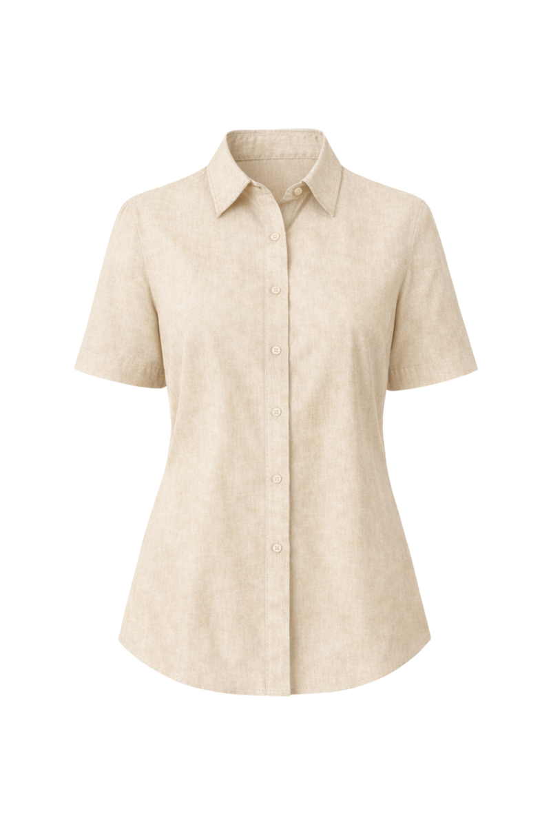 Como Collared Linen Shirt - Short Sleeve