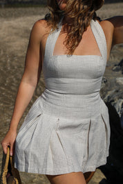 Riviera Linen Pleated Skirt