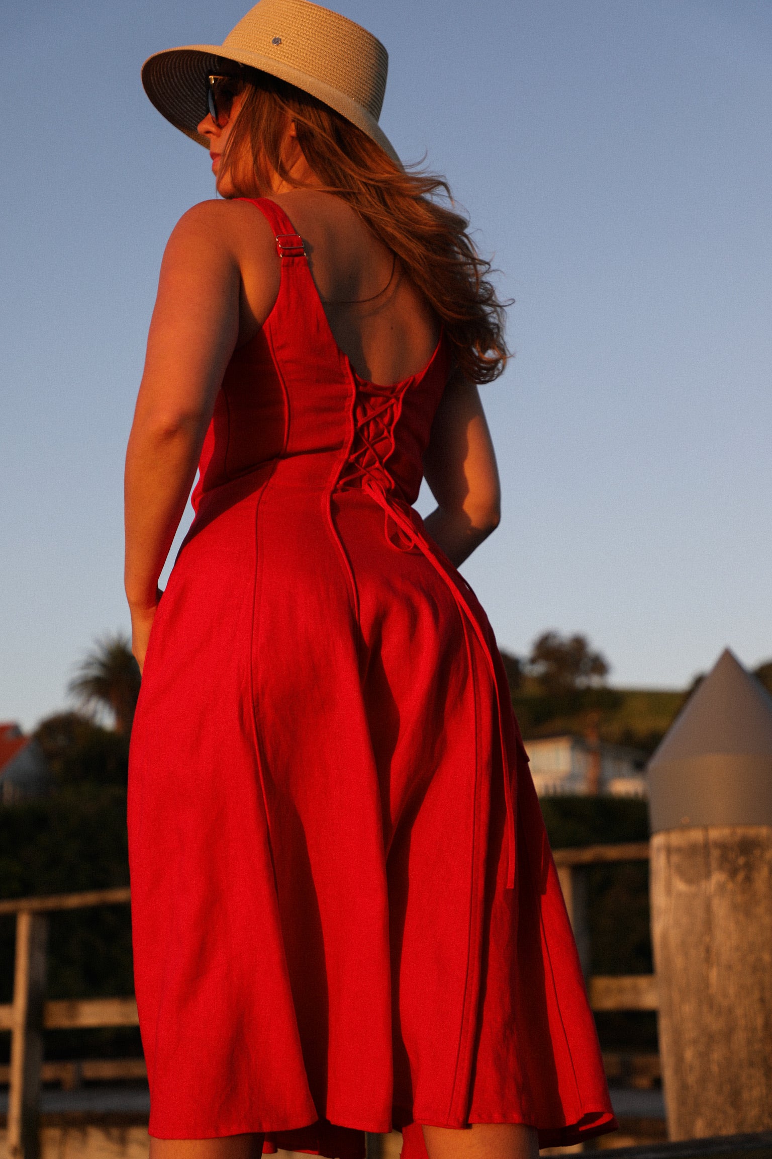 ruby linen dress Ruby Dress in Eco Stretch Linen Viscose