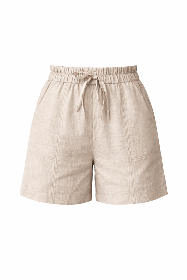 Byron Linen Short in Oat | Olive & Oath