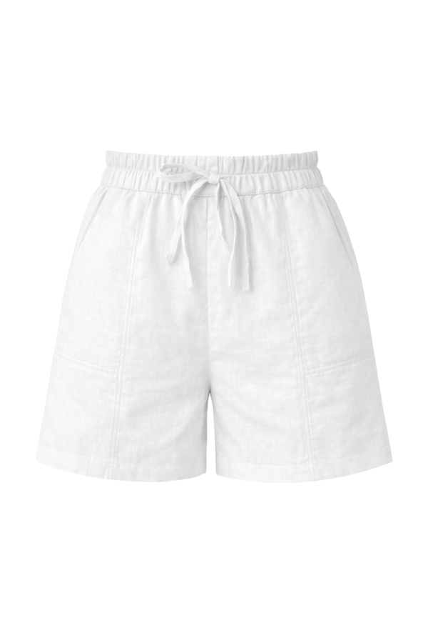 Byron Linen Short in Bianca | Olive & Oath