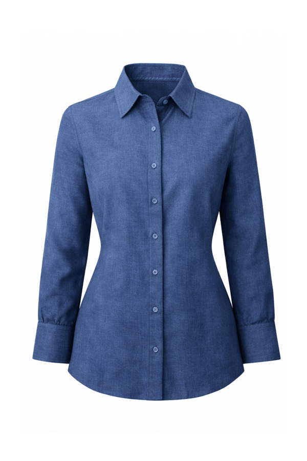 Como Collared Linen Shirt in Midnight | Olive & Oath