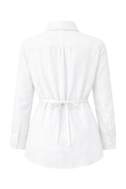Como Collared Linen Shirt in Bianca | Olive & Oath