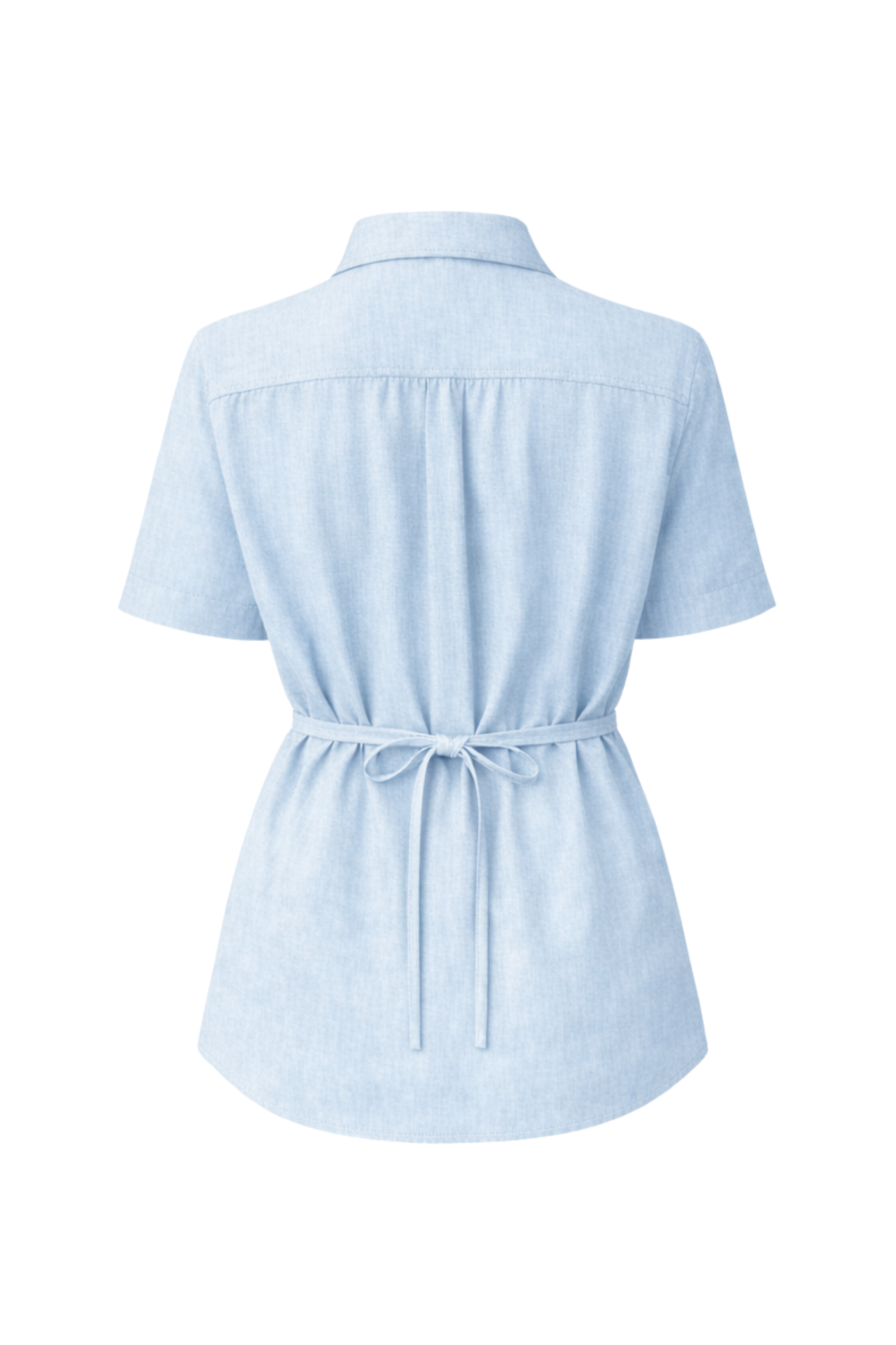 Como Collared Linen Shirt - Short Sleeve in French Blue | Olive & Oath