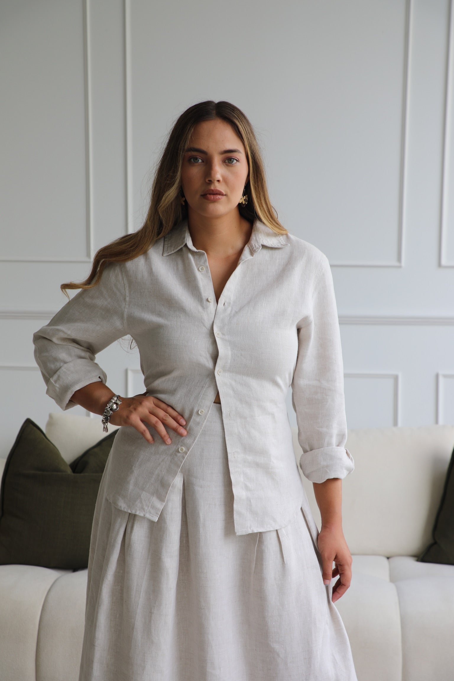 Como Collared Linen Shirt