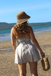 Riviera Linen Pleated Skirt