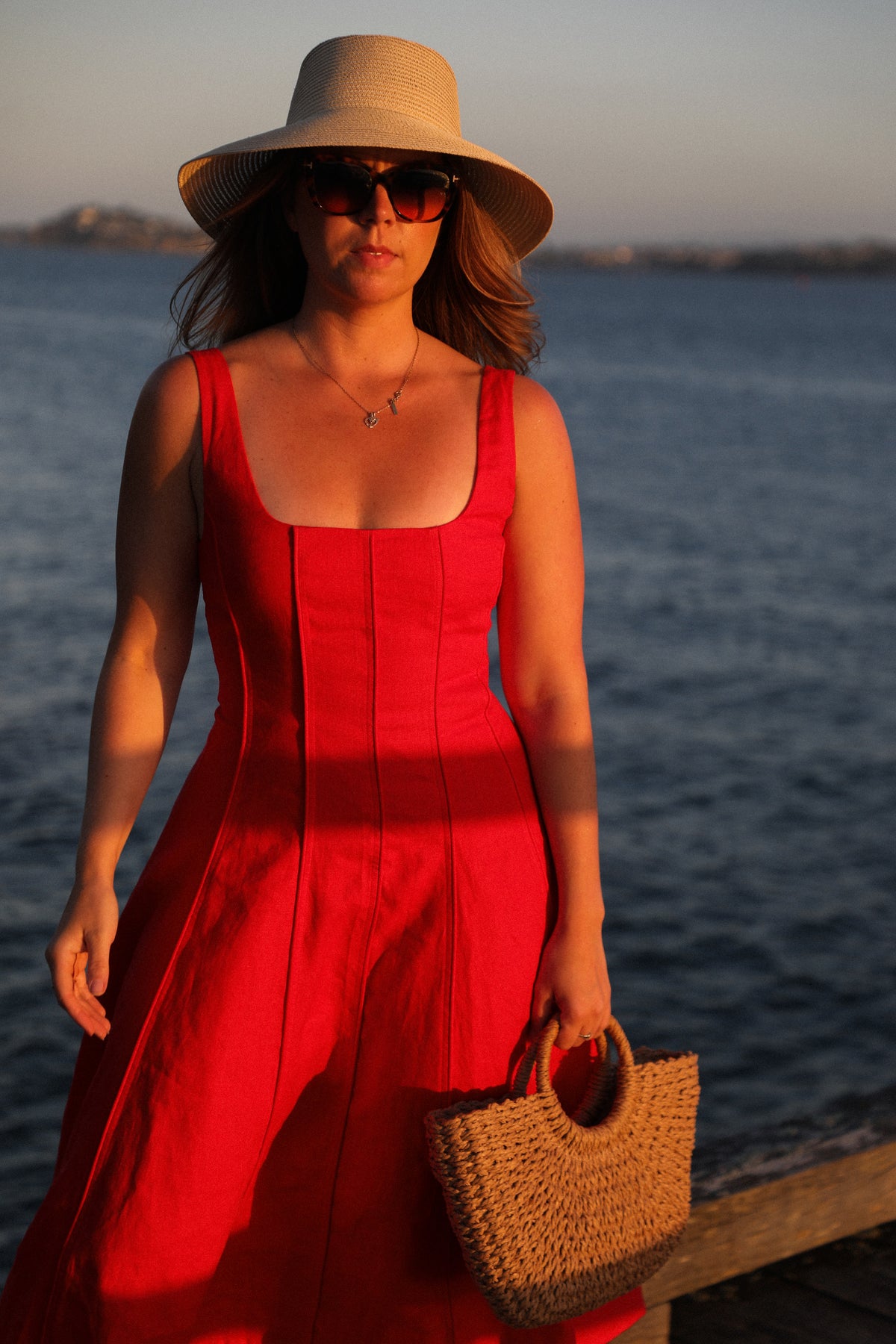 Torino Linen Dress in Ruby | Olive & Oath