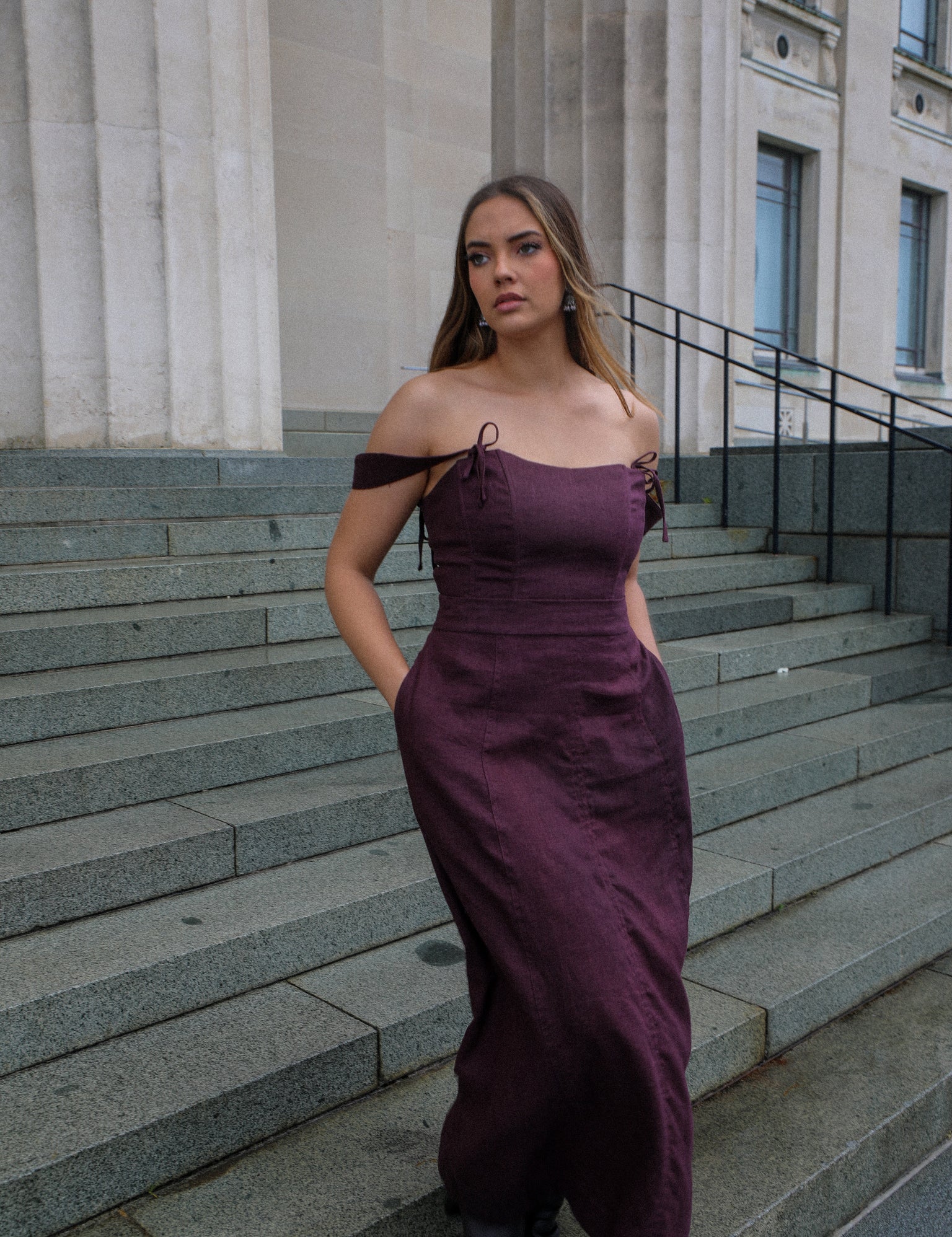 Murano A-Line Skirt in Black cherry | Olive & Oath