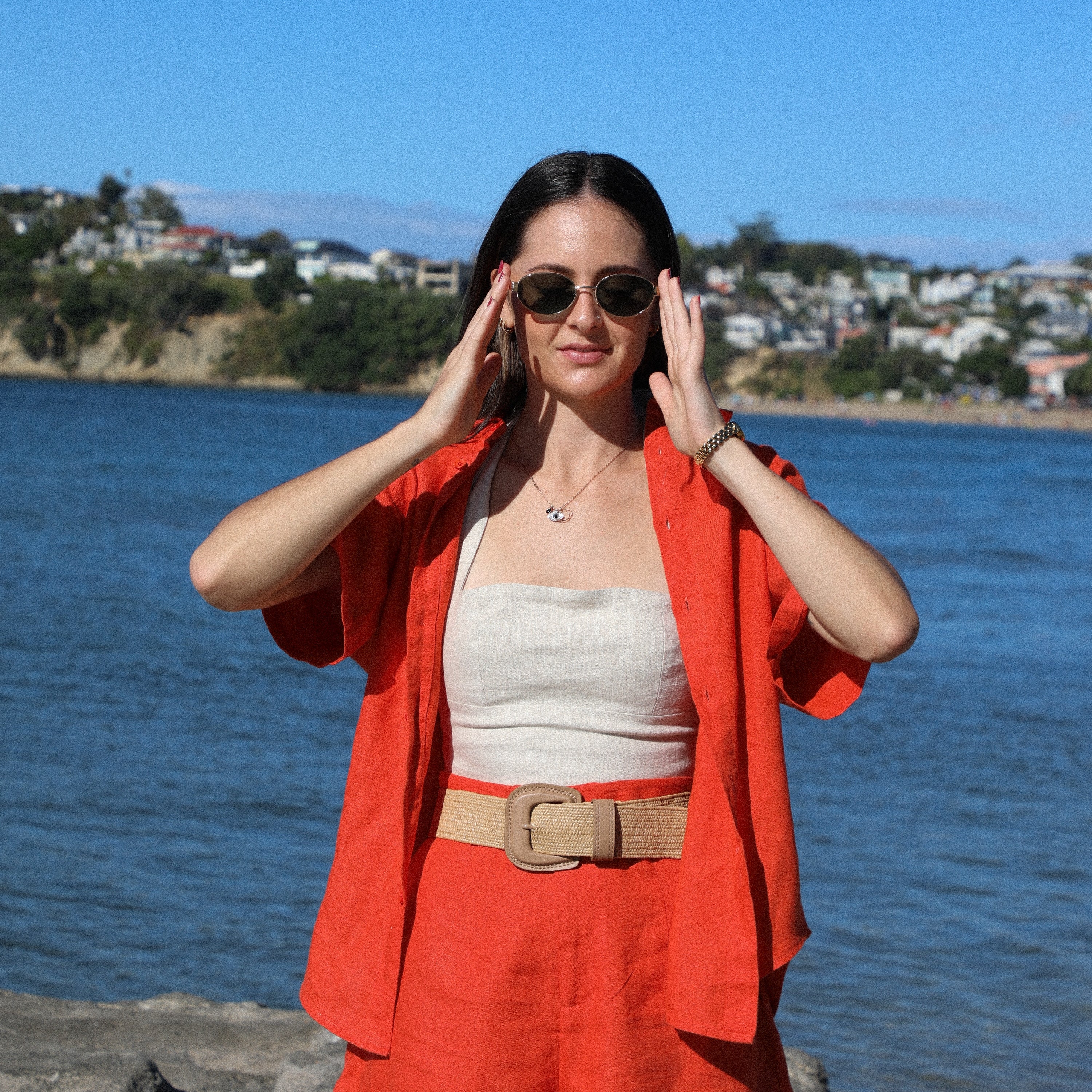 Oasis shorts in Sunset | Olive & Oath