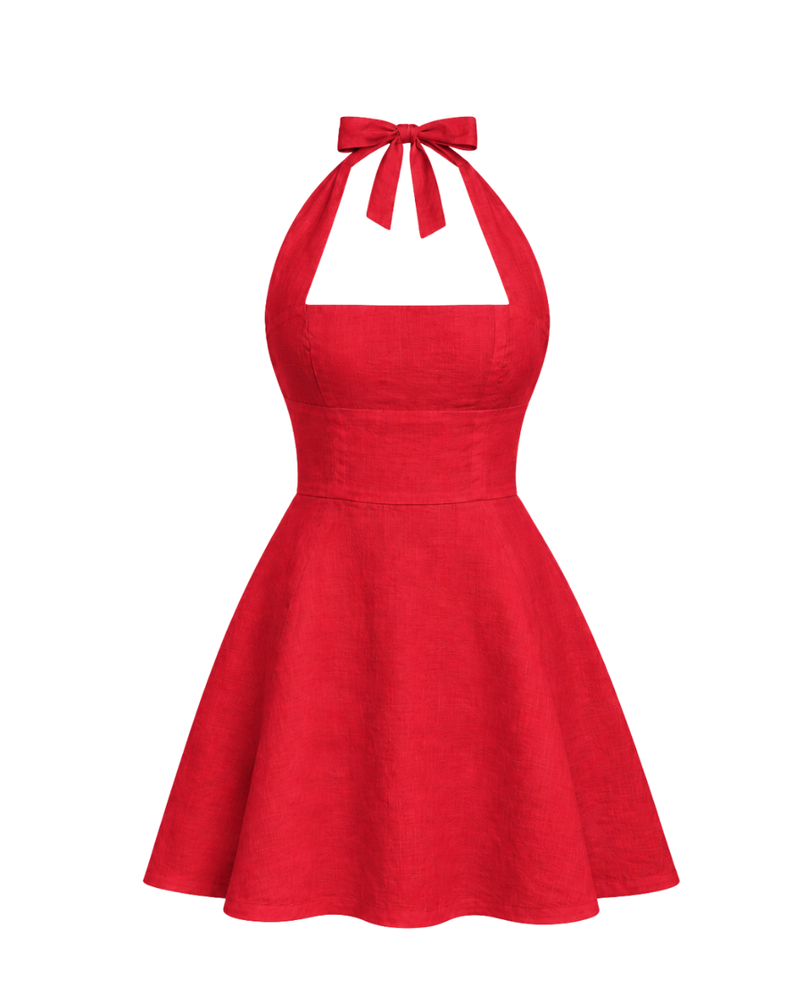 Cocktail Palma Dress in Ruby