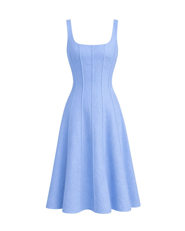 Torino Linen Dress – flat lay | Olive & Oath